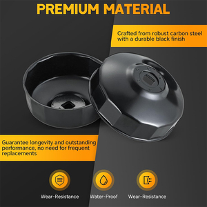 Jeu de clés à douille universelles 15 pièces en acier au carbone pour bouchon de <span class=keywords><strong>filtre</strong></span> à <span class=keywords><strong>huile</strong></span>, avec entraînement 3/8 pouce et douilles 14 pièces, moulées par soufflage - Product Image 3