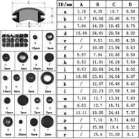 Assortiment de cordons de câble Panpal en caoutchouc 1/4 ", 5/16", 3/8 ", 7/16", 1/2 ", 5/8", 3/4 ", 7/8'', 1''