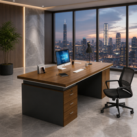 Bureau de direction moderne de luxe en bois, table de travail, designs de bureau de direction, bureau de PDG, mobilier de bureau de haute technologie