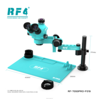 Microscope stéréo RF4 7050Pro avec rotation à 360° °   Support de moniteur LCD à bras articulé avec tapis de soudure pour la réparation de téléphones portables, ordinateurs, tablettes et montres