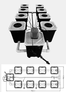 Rdwc 8 Xô Tuần Hoàn Hệ Thống Thủy Canh Nhỏ Giọt Thủy Lợi Máy Bơm Không Khí Và Chu Kỳ Bơm Bản Sao Xô Thủy Canh Container - Product Image 5
