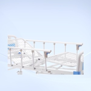 Lit médical multifonctionnel blanc pour adultes et personnes âgées avec mécanisme à double manivelle - Product Image 2