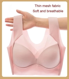 Soutiens-gorge sexy push-up sans armatures en dentelle respirante à bonnets profonds, style mode, et débardeurs d'été sans couture à couvrance dorsale complète, grandes tailles L-6XL - Product Image 5