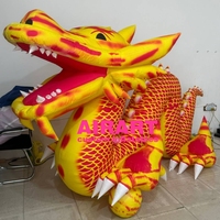 Dragon gonflable de dragon chinois, dragon doré gonflable de décoration de festival extérieur, gonflables de dragon réalistes