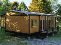BOX SPACE mini serre facile à assembler chambres de jardin et cabine maison mobil-homes de luxe avec revêtement en bois