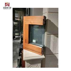 Aanpasbare Kleuren Openslaande Ramen Aluminium Dubbele Beglazing Raam Aluminium Bekleed Hout Omgekeerd Openslaande Raam - Product Image 3