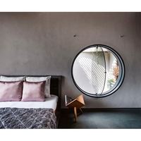 Alucasa Fenêtre circulaire à pivot rond en aluminium antique australien de haute qualité qui s'ouvre avec verre trempé
