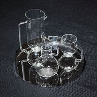 bouteille de décanteur en verre à vin rouge moderne transparent à haute teneur en borosilicate minimalisme italien