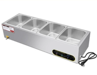 Bain-marie commercial en acier inoxydable pour comptoir, table de maintien au chaud pour la restauration rapide