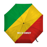 Parapluie pliant entièrement automatique, style culturel égyptien, motif drapeau, idéal comme cadeau festif et attentionné