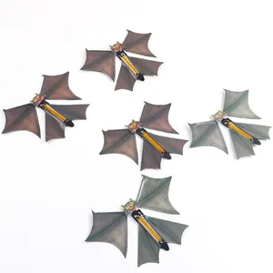 Halloween Card Toys Prank Joke Magic Bat Gag Toys Funny Flying Prop Bat Wind Up Toys For Boys