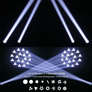 Lumière d'effet DJ RED STAR 200W RGB LED Beam avec bande LED Strobe Contrôle DMX512 pour mariage, fête, club, discothèque, événement, spectacle - Product Image 4