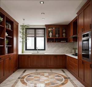 BALOM Armoire de rangement de cuisine personnalisée, armoires de cuisine en bois écologiques avec tiroirs à glissières finis, placards pour la cuisine - Product Image 1