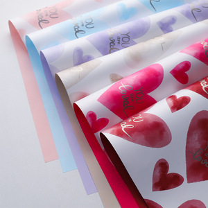 Amour à l'Première Vue, Papier d'Emballage pour Bouquet de la Saint-Valentin, Imperméable, <span class=keywords><strong>Love</strong></span> Ouya, Matériel d'Emballage pour Fleurs. - Product Image 4