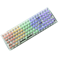 Papan kunci game Keyboard mekanis berkabel, USB 100 keycap Gamer dengan Keyboard kantor RGB