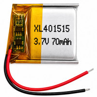 Batería de polímero de litio recargable XL 3.7V 70mAh 401515 LiPo tipo bolsa con PCM para IoT, rastreadores GPS y dispositivos inteligentes portátiles, 500 ciclos