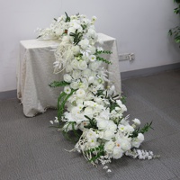 Guirlande de fleurs artificielles en gros, arrangements floraux artificiels en cascade pour la décoration de tables de mariage, d'arches et de fêtes