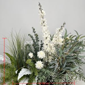 DKB usine gros allée fleurs haute qualité décoration <span class=keywords><strong>de</strong></span> mariage fleurs <span class=keywords><strong>de</strong></span> mariage en soie allée verte <span class=keywords><strong>prairie</strong></span> - Product Image 2