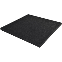 Éponge en mousse de polyuréthane réticulée à cellules ouvertes noire 20PPI 30PPI, plaque filtrante acoustique 50x50x0.5cm, garantie 3 mois