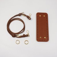 Sangle d'épaule réglable pour sac à main/sac bandoulière/sac travers, accessoire de sac, base de sac en cuir 8 x 20 cm, marron/noir, fermoir à ressort moderne