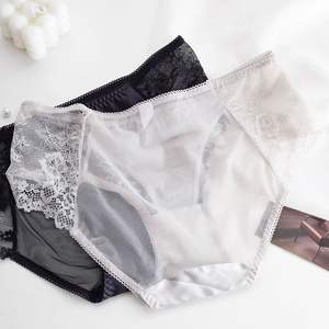 Groothandel kant satijn dames slipjes katoenen kruis dames sexy slips dames ondergoed driehoekige broekjes - Product Image 6