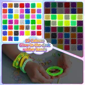 Kit elastico 45 colori fai da te Kit per la ricarica di elastici per ragazzi e ragazze che tessono il kit per la creazione di braccialetti regalo - Product Image 5