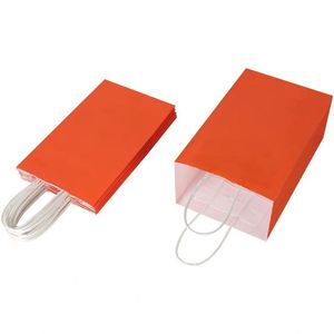 Small Kraft Bags with Handles Paper Birthday <b>Wedding</b> Party Favors Grocery Retail Shopping Business Sacks Thick Kraft Paper Bag - Product Image 2