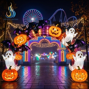 Arco Gigante per Esterni a Tema Halloween con Zucca, Teschio di Zucchero e Pipistrello, Lanterna per Eventi e Decorazioni del Giorno dei Morti - Product Image 4