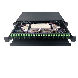 Boîtier de terminaison coulissant SC/APC, UPC 2:24 <span class=keywords><strong>1</strong></span>:48Core, type tiroir, 1U 19'', panneau de brassage fibre optique <span class=keywords><strong>48</strong></span> ports pour montage en rack - Product Image 3