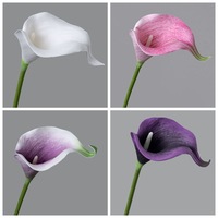 Dekorative weiße Calla Lily Pink Lila echte Berührung Eva Calla lily künstliche Blumen für Hochzeits feier