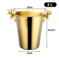 Seau à glace en acier inoxydable, léger et créatif, pour glace au vin rouge, champagne, KTV, seau à champagne, de bière, de bar