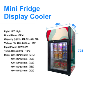 Publicité NIHAO personnalisé personnaliser de haute qualité promotionnel porte en verre mini réfrigérateur refroidisseur en gros pour la <span class=keywords><strong>promotion</strong></span> de bar - Product Image 5