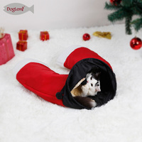 3-Wege-Katzentunnelspielzeug Umwelt freundliche zusammen klappbare Santa-Hosen-Röhre für Haustiere Klassischer moderner Stil Katzen reizendes einfaches Cartoon-Design
