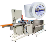 Máquina automática de corte y perforación de rollos de papel higiénico de 230 mm, máquina de corte de papel con sierra de cinta vertical para baño