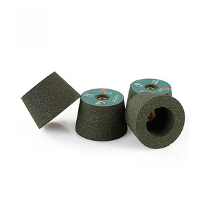 Meule à pierre en forme de coupelle de 1 1/2 pouce de largeur, en carbure de silicium vert, pour meuleuse d'angle, polissage et finition des bords - Product Image 2