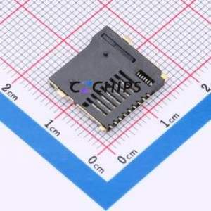 TF-001-P SD Card / Memory Card Connector SMD Connector Self-Return Type MicroSD Card (TF Card) Card Holder - Product Image 2