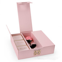 Emballage de gâteau de lune magnétique de luxe boîte à pâtisserie rigide en carton avec séparateur