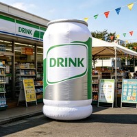 Présentoir Gonflable Personnalisé pour Bouteilles et Canettes avec Éclairage LED pour Publicité Extérieure, Fêtes, Clubs et Décoration de Stands