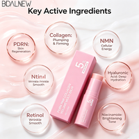 Baume hydratant illuminateur pour la peau, anti-âge, multi-zones, à base de PDRN et de collagène, en stick portable, pour un soin ciblé et un effet volume, OEM ODM