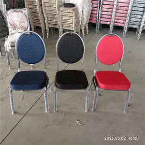 steel Banquet Chair with UK fireproof foam and fabric