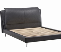 Lit double King Size avec rangement Graslift, lit souple à vérin hydraulique, design moderne et minimaliste, cadre métallique, mobilier de maison