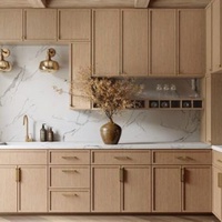 CBMMart Nouvelles tendances Armoires de cuisine en placage de bois de chêne blanc naturel style shaker étroit