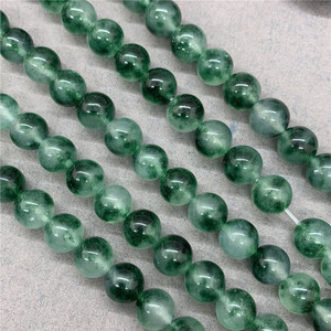Cuentas lisas redondas de <span class=keywords><strong>Calcedonia</strong></span> <span class=keywords><strong>verde</strong></span> al por mayor, cuentas sueltas de piedra natural para la fabricación de joyas (AB2104) - Product Image 2