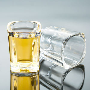 高品質な斬新なショットグラス ウォッカグラス ショットグラス 高級スクエア 2オンス ショットグラス - Product Image 2