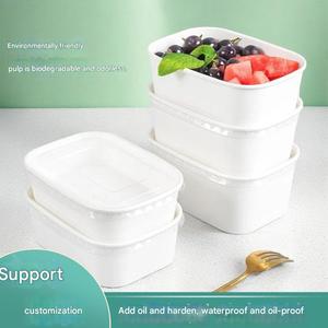 กล่องกระดาษคราฟท์คุณภาพสูง สีน้ำตาล สีขาว สำหรับใส่อาหารกลับบ้าน อาหารกลางวัน เบนโตะ ข้าว สลัด ผลไม้ อาหารจานด่วน ภาชนะเตรียมอาหาร - Product Image 5