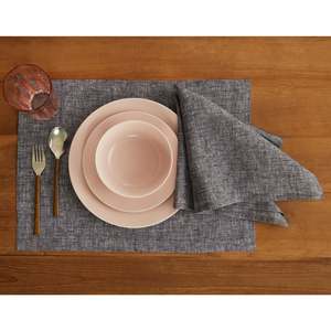 Napperons en lin uni à texture tissée naturelle pour les acheteurs de gros pour les banquets d'hôtel - Product Image 1