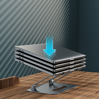 Boenruy P43 Ergonomische 360 ° Roterende Laptop Stand Notebook Verstelbare Hoogte Draagbare Aluminium Koeling Opvouwbare Computerhouder