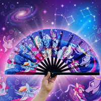 Éventails pliables personnalisés en bambou/plastique, grand format, style Kung Fu, faits main, thème Fée/Angel, pour la vente en gros