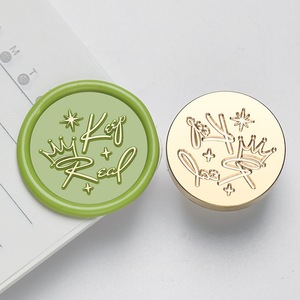 Cabeza de <span class=keywords><strong>sello</strong></span> de cera de latón antiguo diseño intercambiable monograma <span class=keywords><strong>personalizado</strong></span> decoración inicial de la boda - Product Image 6