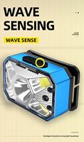 Lampe frontale à lumière rouge Brightenlux pour la chasse et la pêche, 180 lumens, rechargeable, légère, pour la randonnée nocturne et le camping